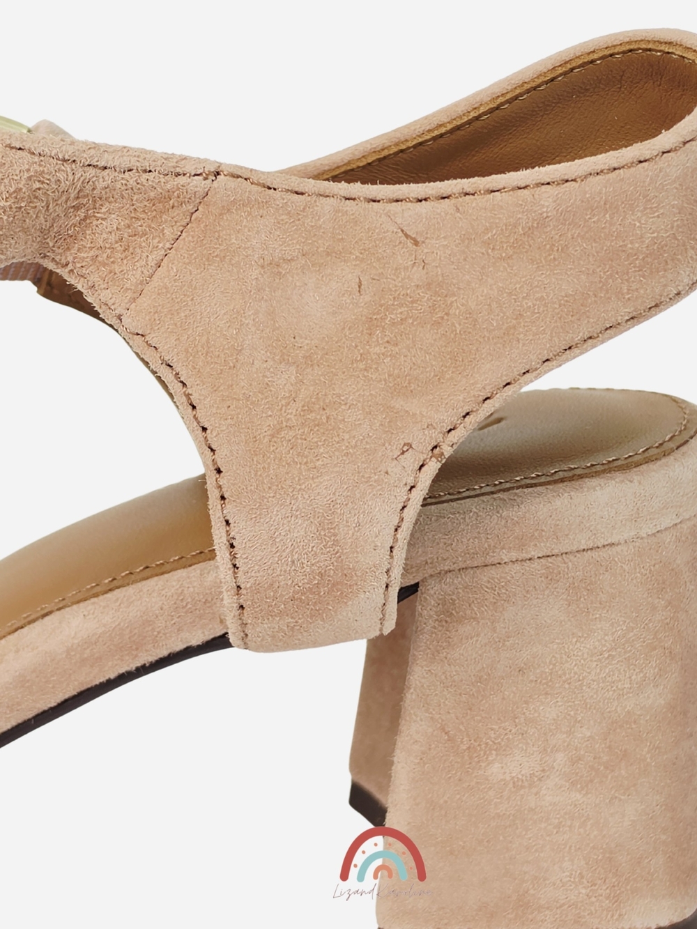 New! Madewell The Neeka Ankle-Strap Heeled Sandal in Suede Warm Umber 8 - Picture 10 of 15
